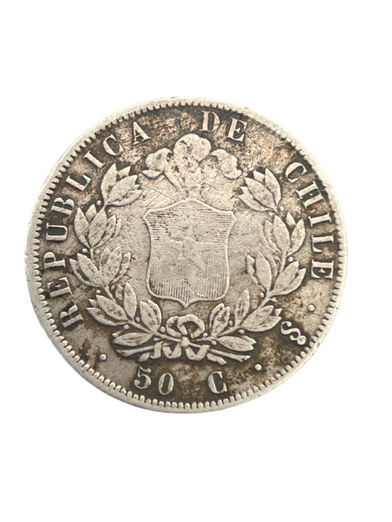 50 Centavos 1855 Chile