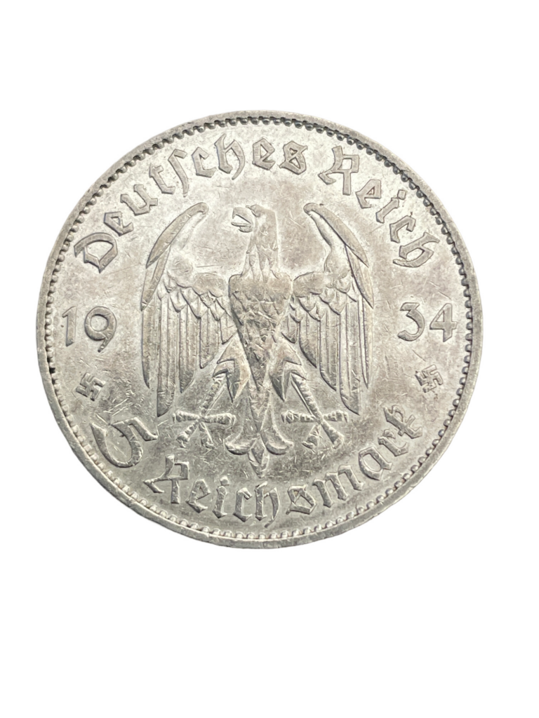 5 Reichsmark 1934 F