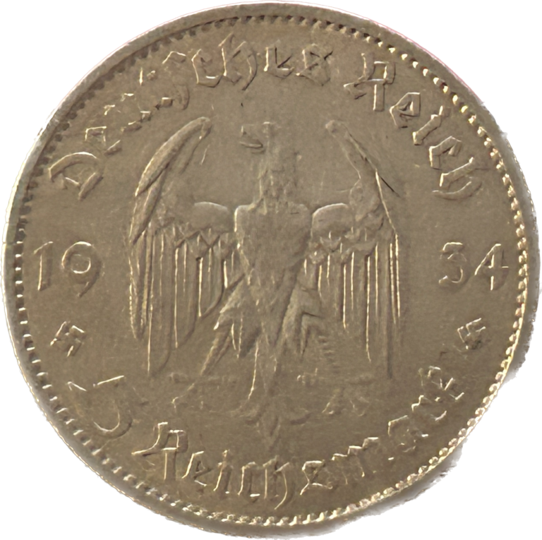 5 Reichsmark 1934 A