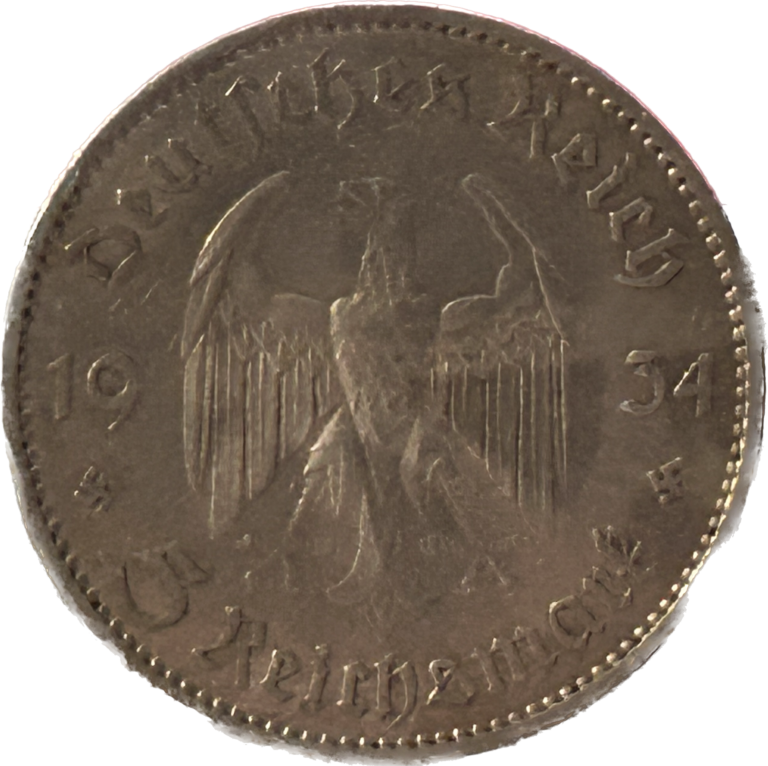 5 Reichsmark 1934 A