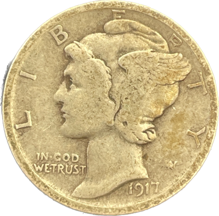 One Mercury Dime 1917 USA