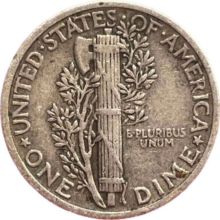 One Mercury Dime 1925 USA