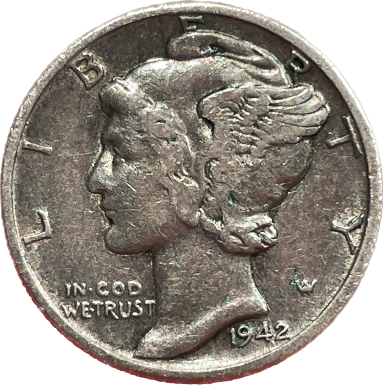 One Mercury Dime 1942 USA