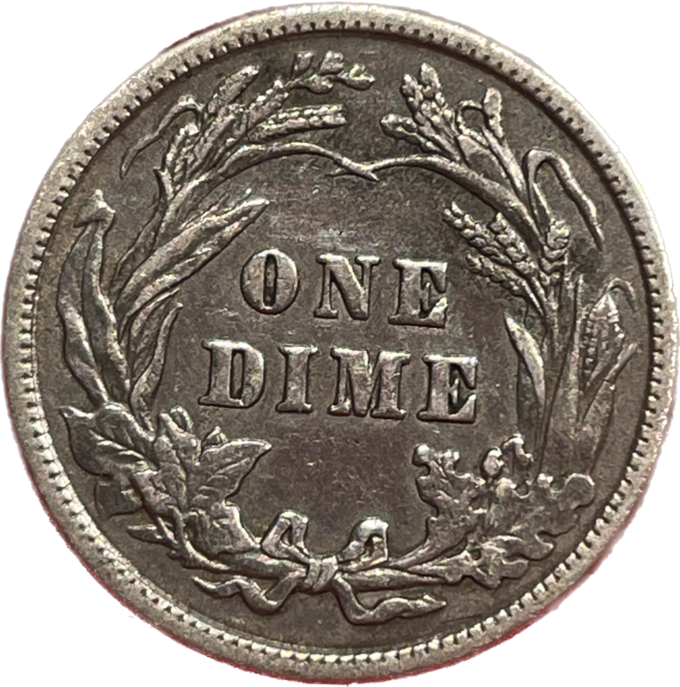 One Barber Dime 1910