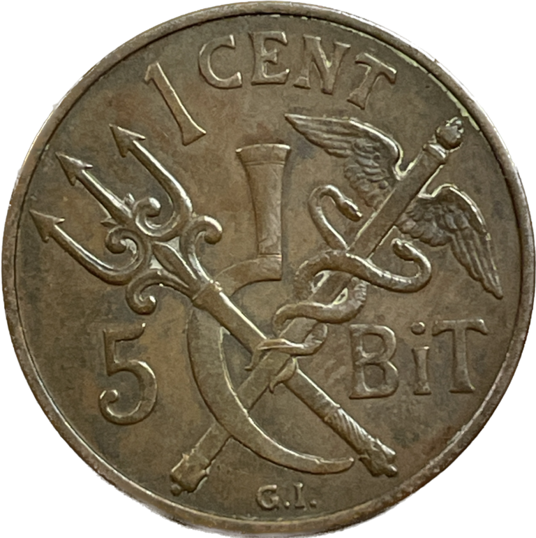 1 Cent/ 5 bit 1913 Dvi.