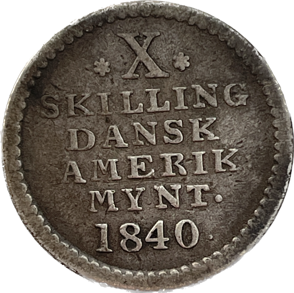 10 Skilling 1840 Dansk vestindien