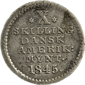 10 skilling 1845 Dansk Vestindien