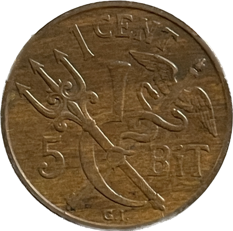 5 bit/ 1 cent 1905 Dansk vestindien