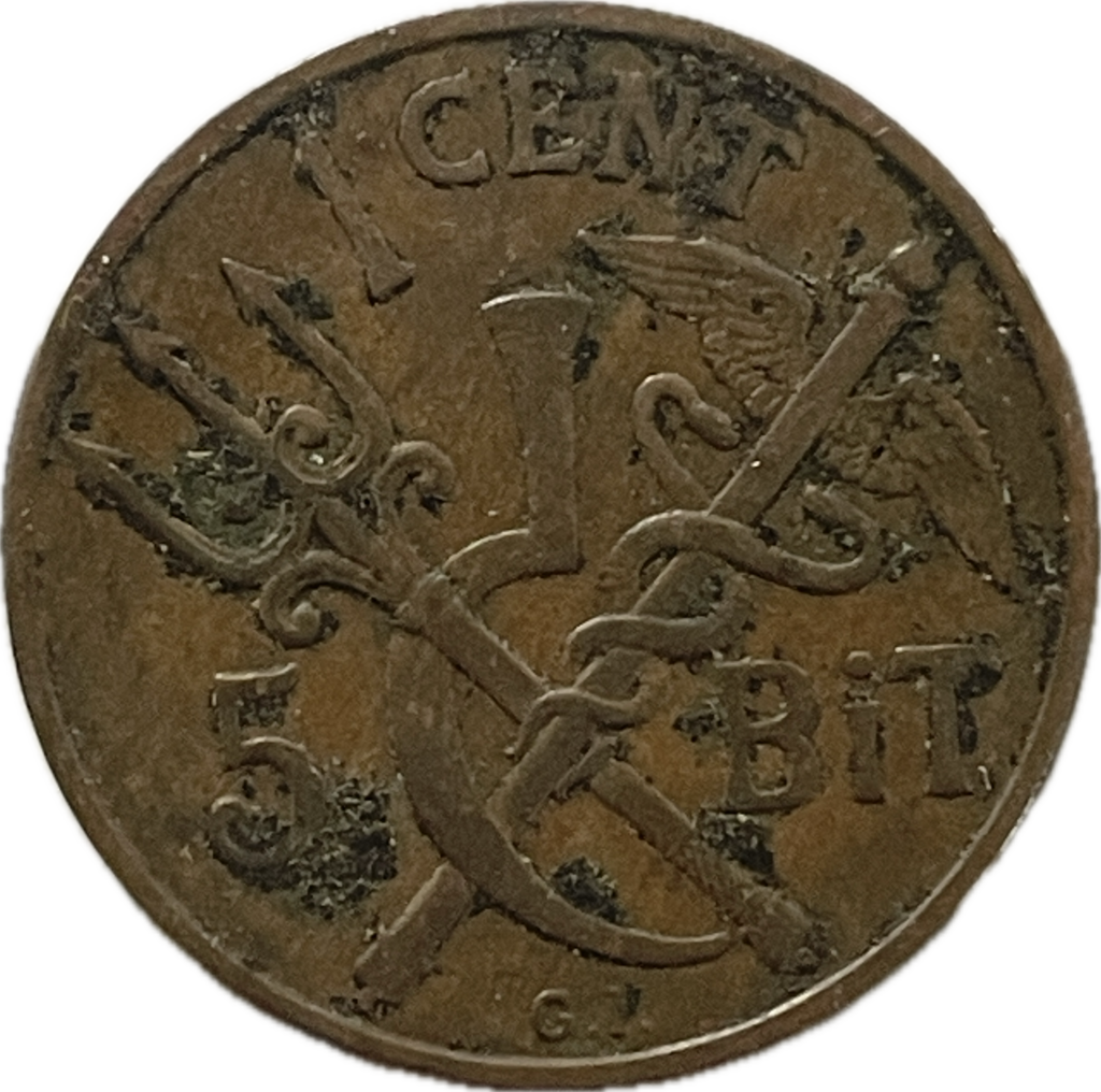 5 bit/ 1 cent 1905 Dansk vestindien