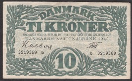 Danmark 10 Kroner 1945b