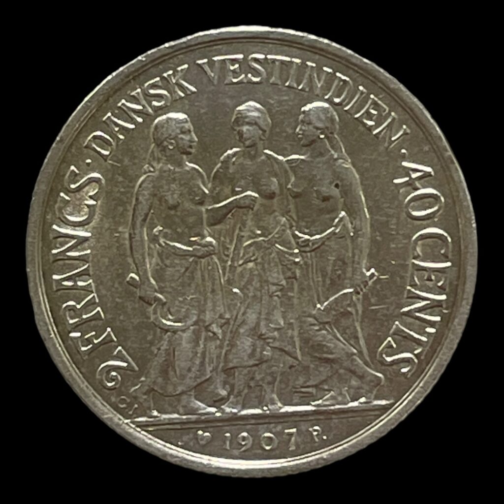 40 Cent 1907 Dansk Vestindien