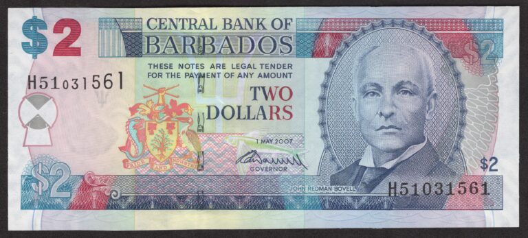 Barbados 2 Dollar 2007