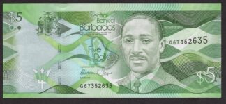 Barbados 5 Dollars 2018