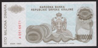 Kroatien 100 millioner Dinara 1993