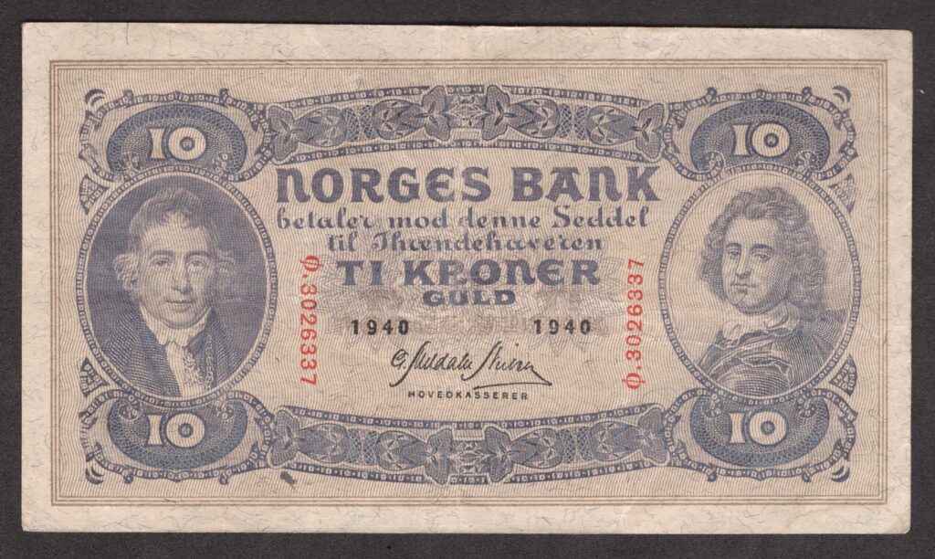 Norge 10 kr 1940