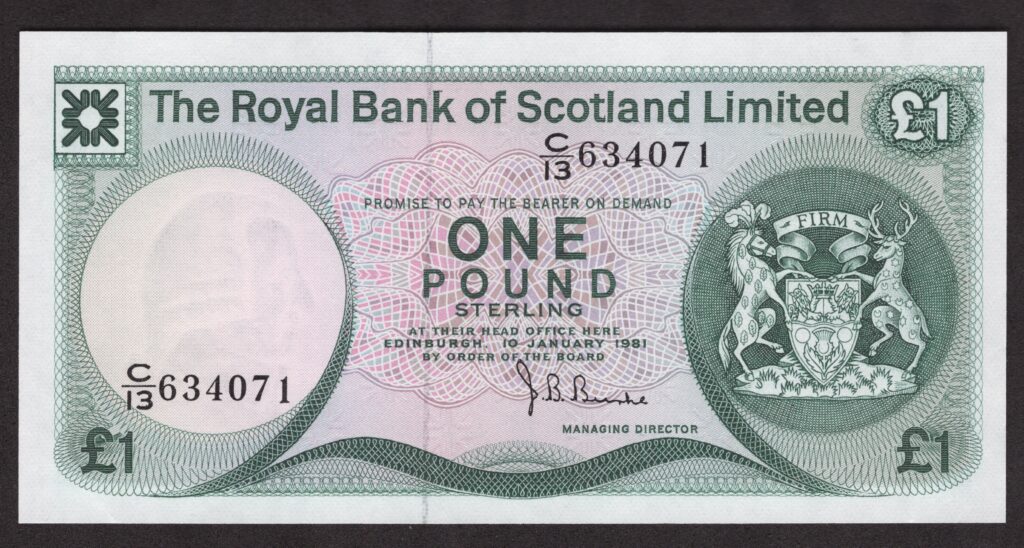 Skotland 1 Pound 1981 (Royal Bank of Scotland)