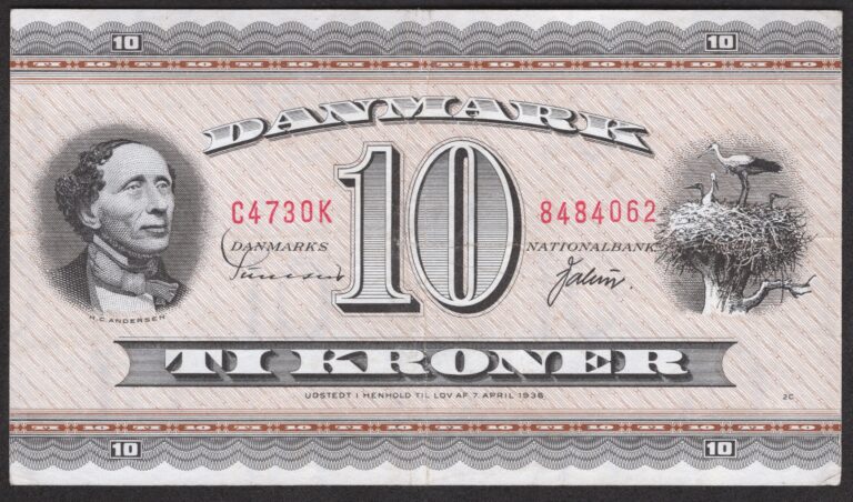 Danmark 10 Kroner C4 1973 OK Erstatningsseddel