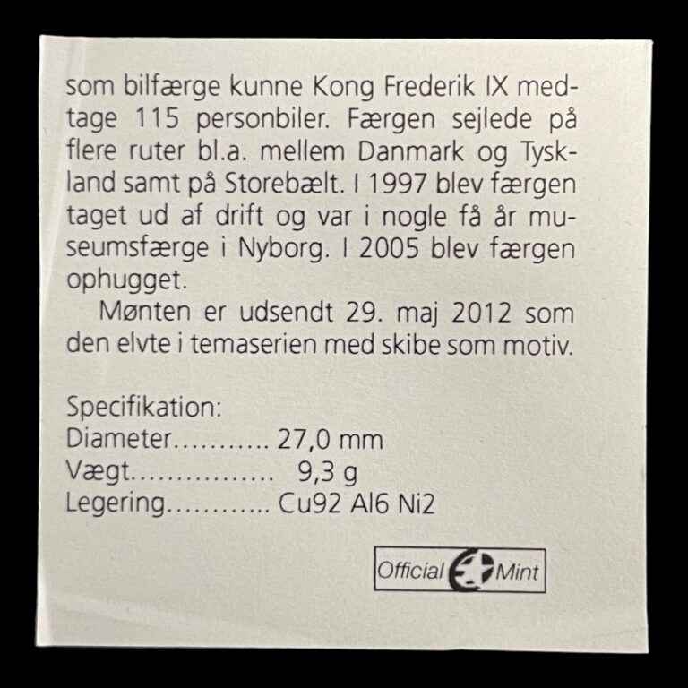 20 Kr Proof 2012-Kong Frederik