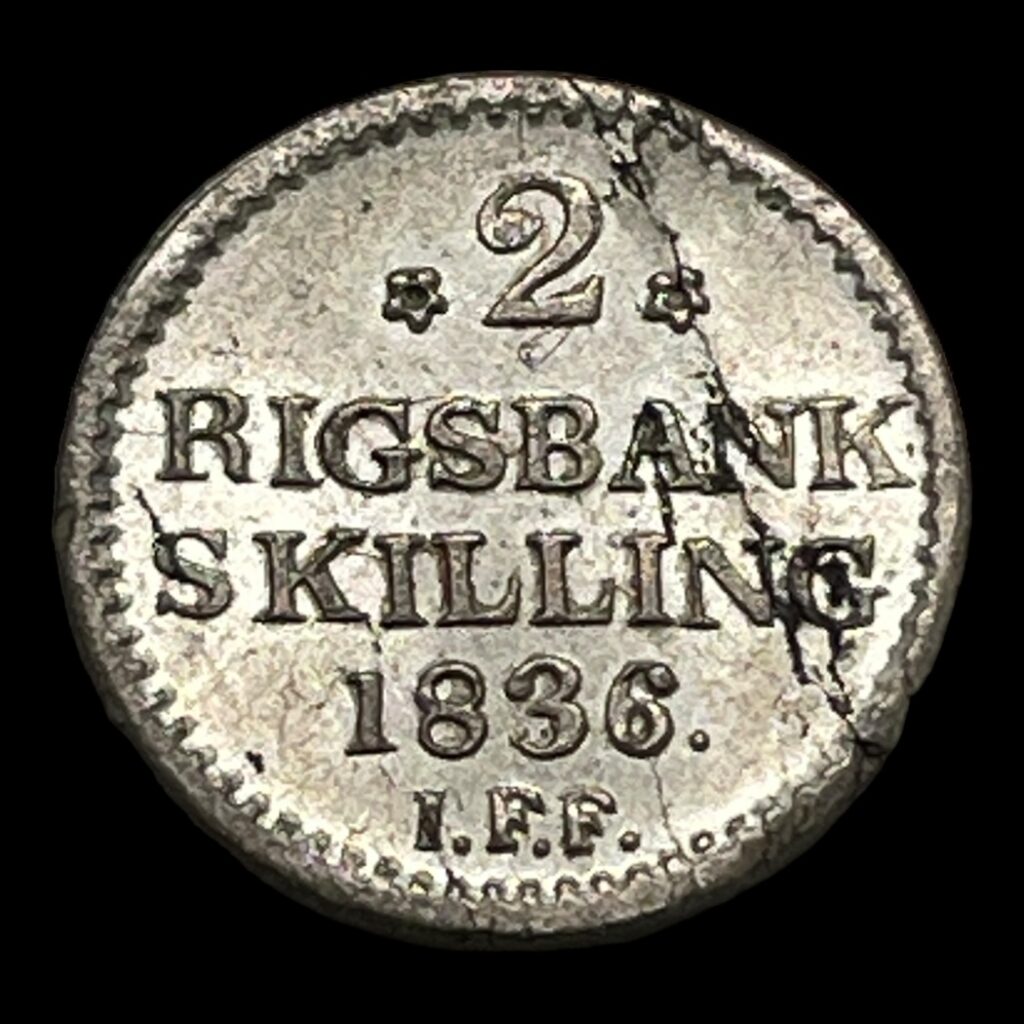 2 Rigsbankskilling 1836