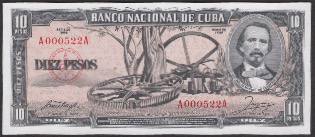 Cuba 10 pesos 1956