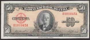 Cuba 50 Pesos 1958