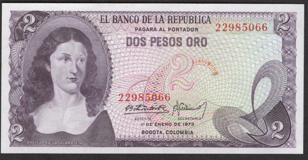 Colombia 2 pesos 1973