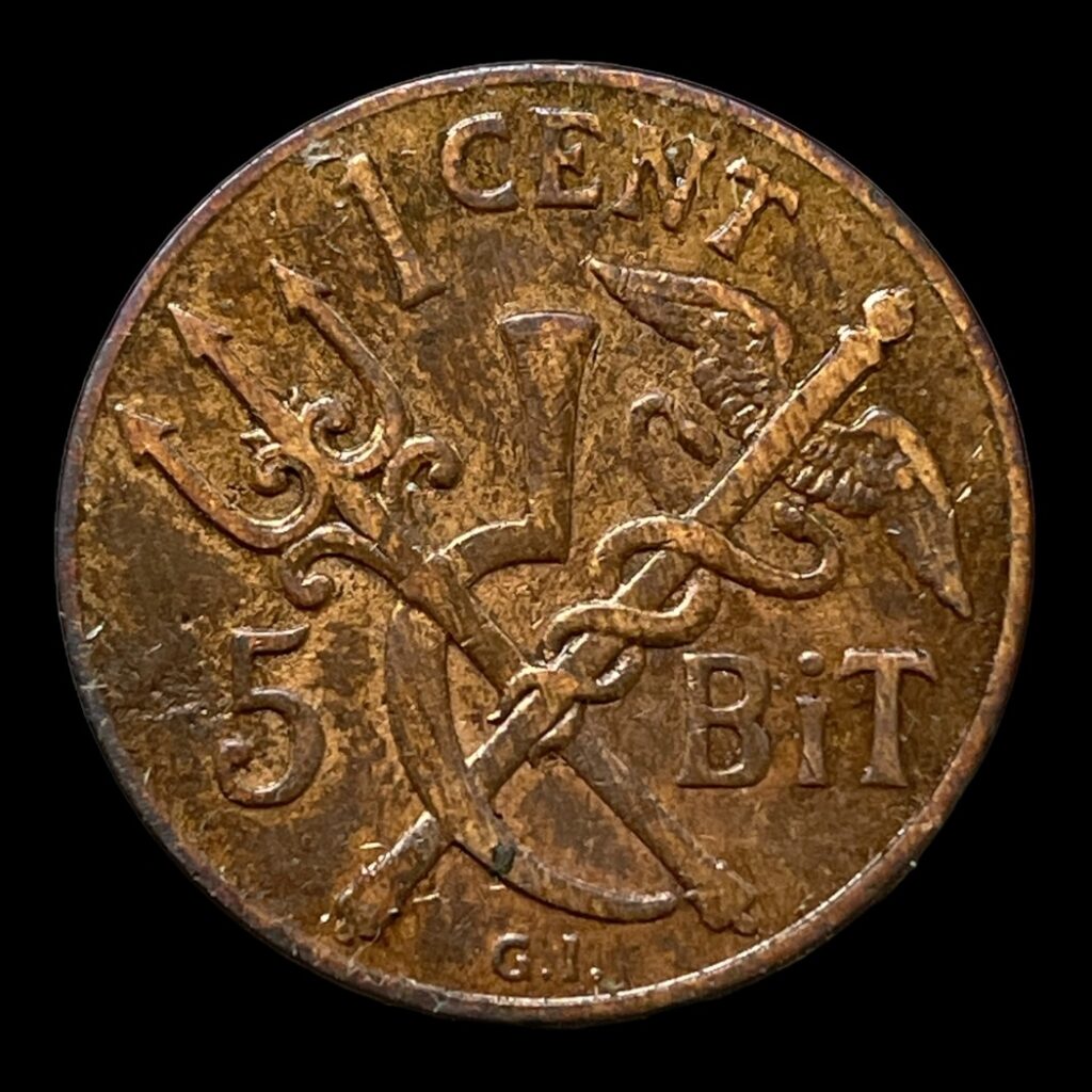 1 Cent/ 5 Bit 1905 Dansk Vestindien