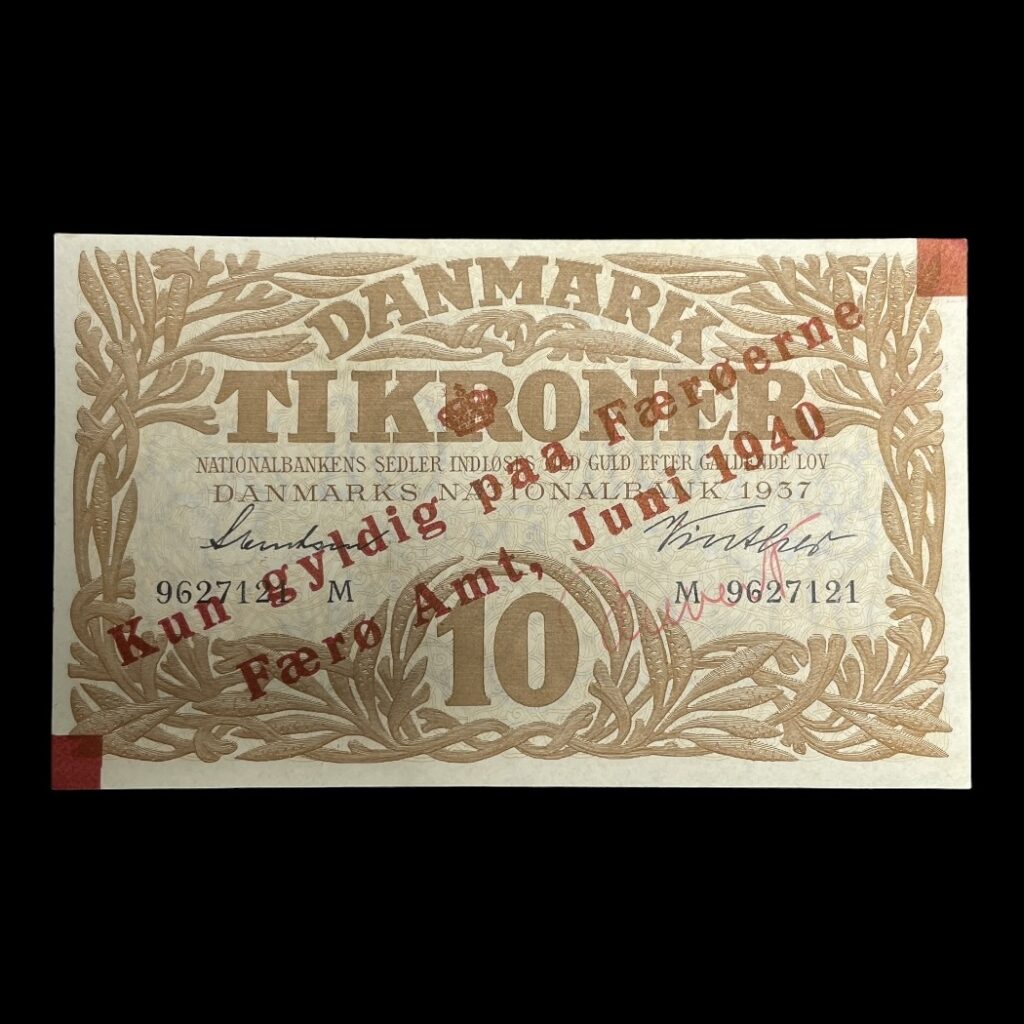 Færøerne 10 Kroner 1937M (1. provisoriske serie)