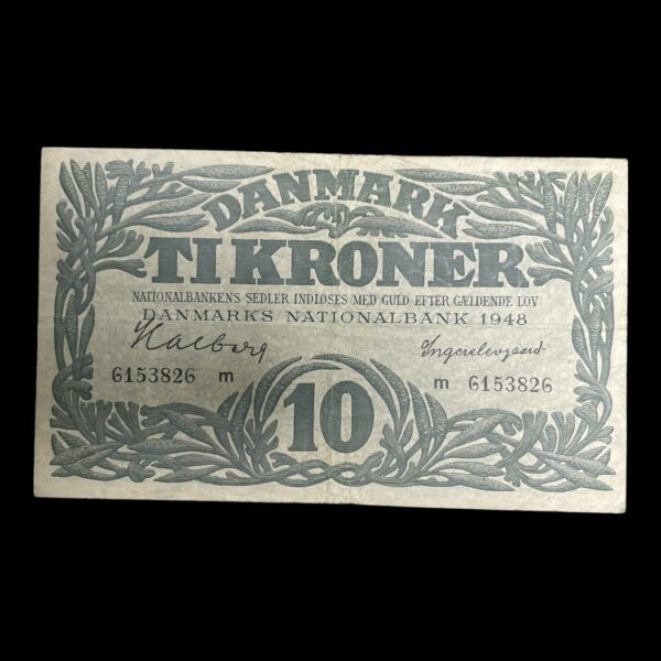 Danmark 10 kroner 1948 (ombytningsudgaven)