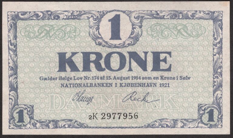 Danmark 1 krone 1921 2K