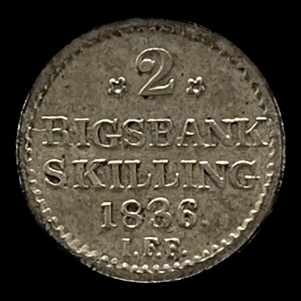 2 Rigsbankskilling 1836