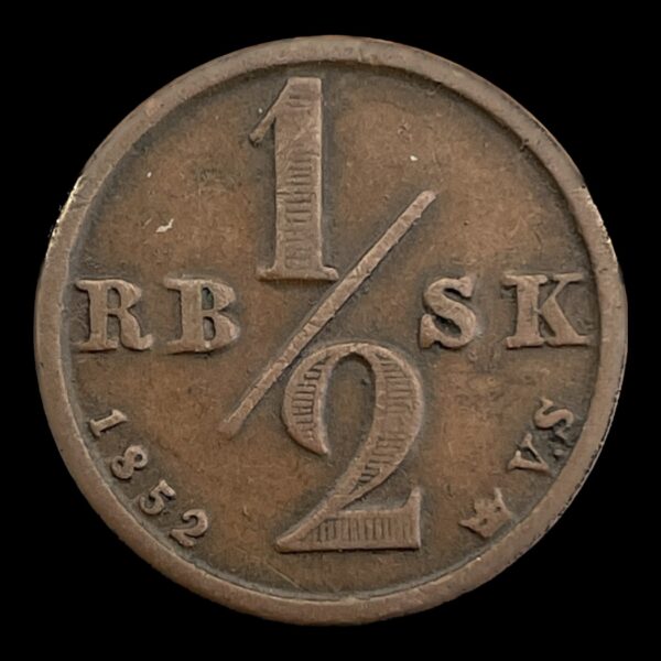 1/2 Rigsbankskilling 1852