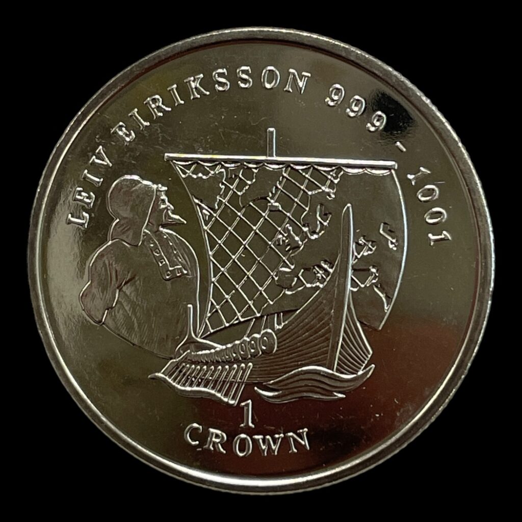 1 Crown 1997 Isle of Man (Leif Erikson 1000 år)