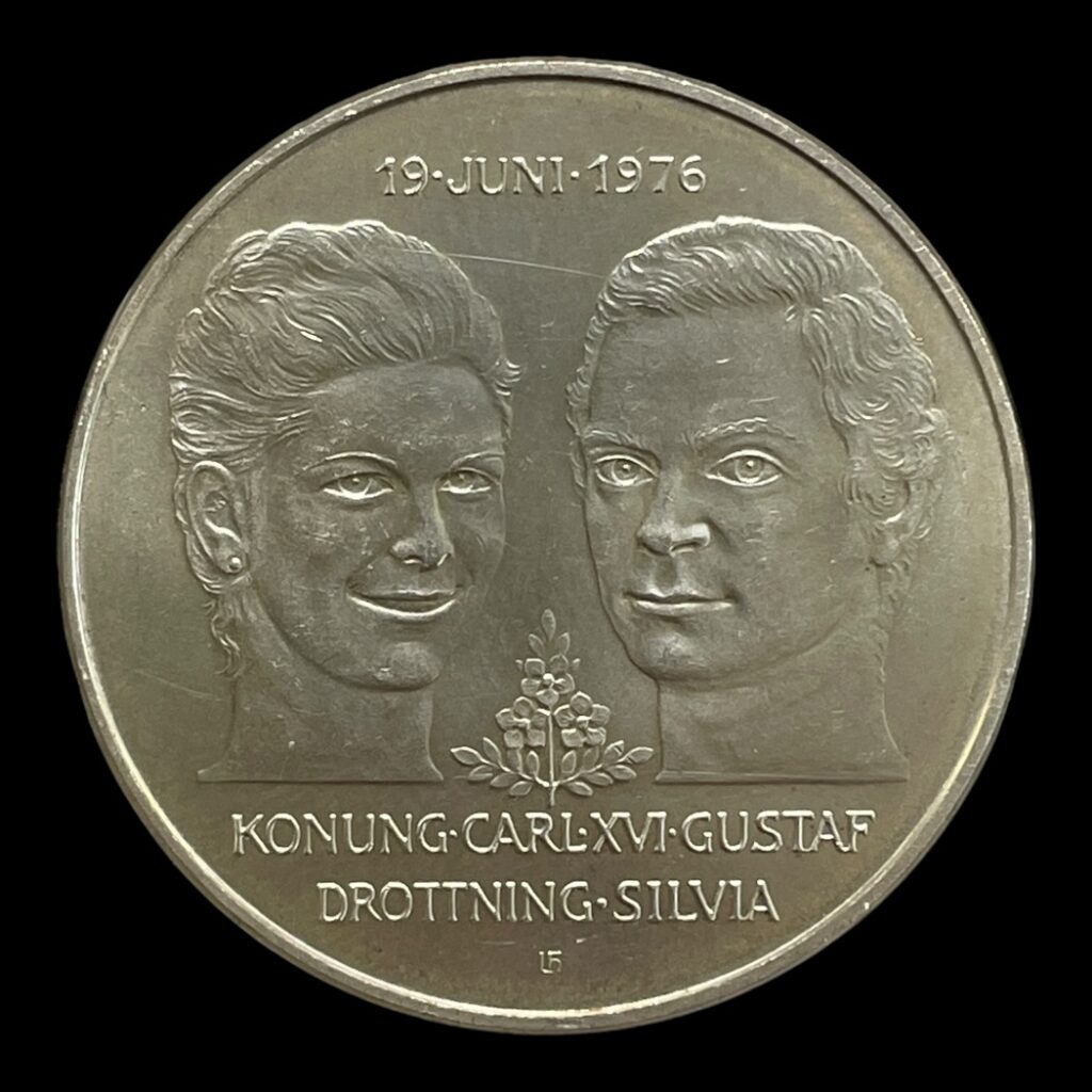 50 kr 1976 Sverige Kong Karl Gustav og Dronning Silvia bryllup