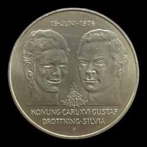 50 kr 1976 Sverige Kong Karl Gustav og Dronning Silvia bryllup