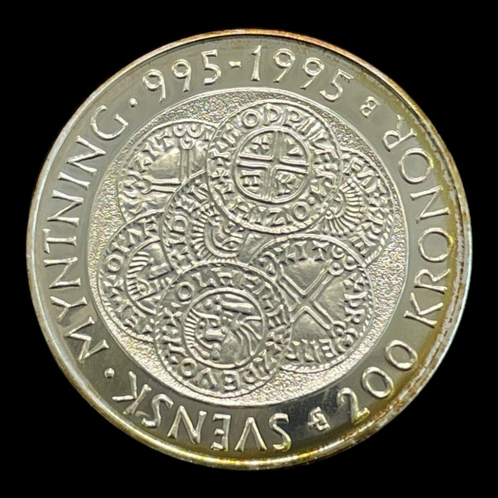 200 Kr 1995 Sverige ( 1000 året for første svenske mønt)