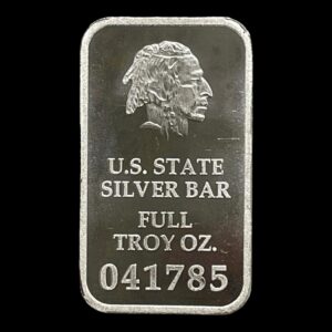 1 oz Sølvbarre U.S State Silver Bar.