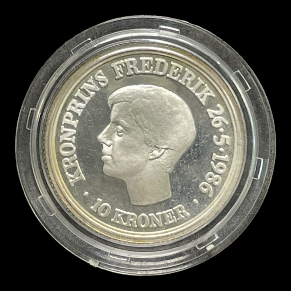 10 Kr 1986-Kronprins Frederik 18 År