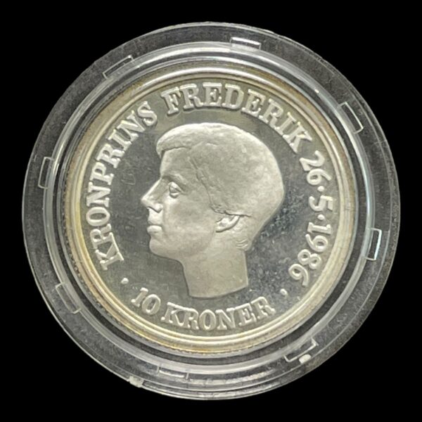 10 Kr 1986-Kronprins Frederik 18 År