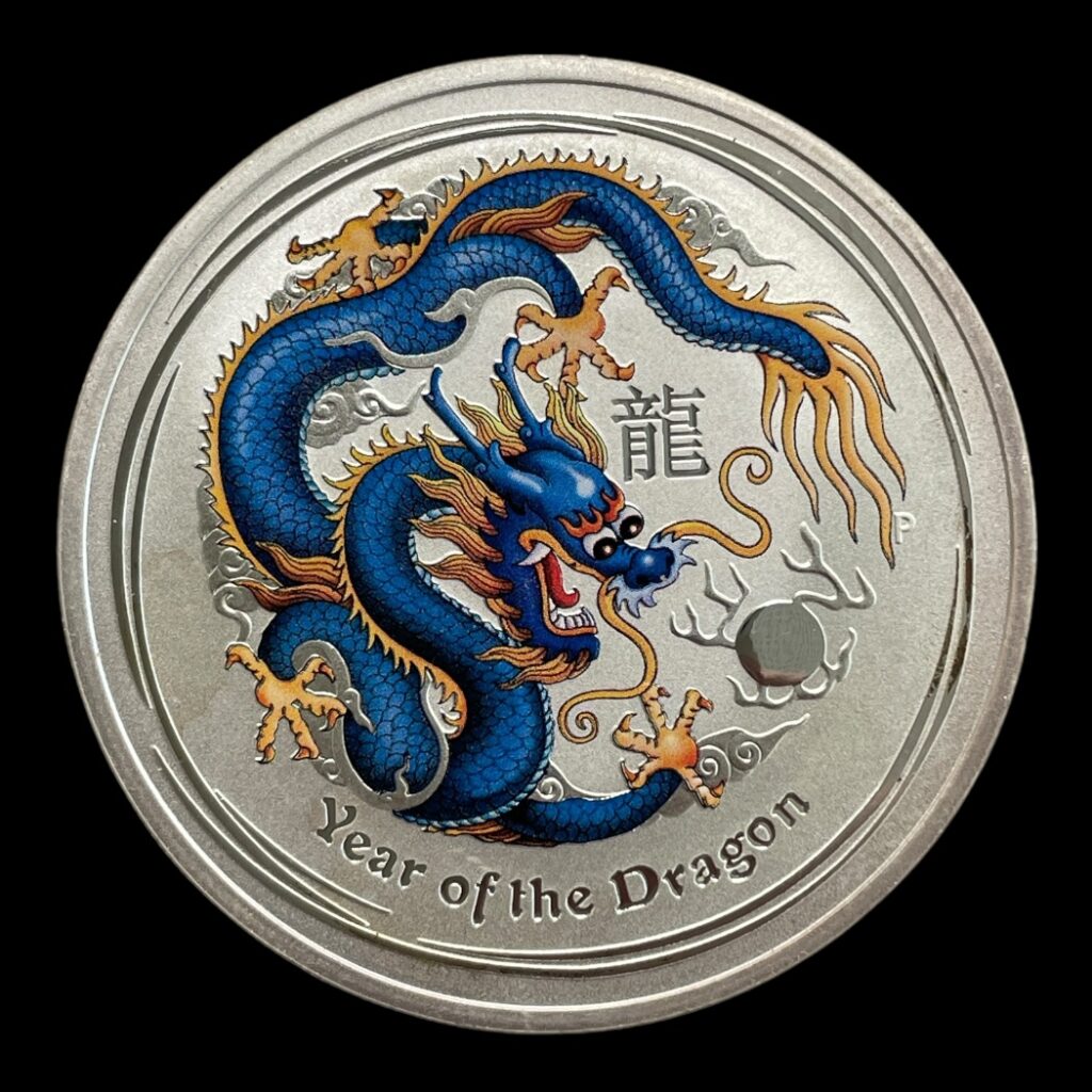 1 Dollar 2012 Lunar "year of the Dragon" Blue