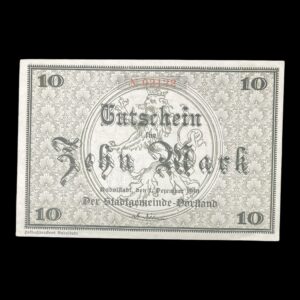 Tyskland Notgeld 10 Mark Rudolstadt 1918