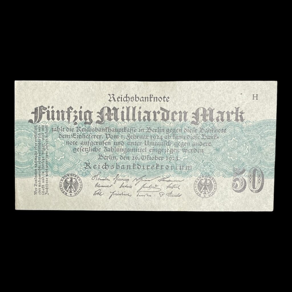 Tyskland Inflation 50 Milliarder Mark 1923 Pick: 125a