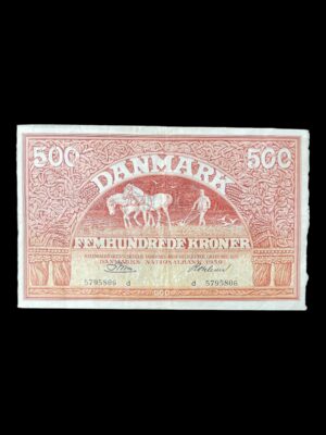 Danmark 500 Kr. 1959d "Plovmand"