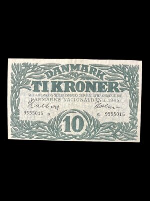 Danmark 10 Kroner 1945a Katalog nr: 121 Kv: 1+