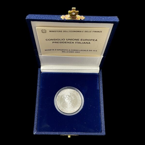 Italien 10 Euro 2002 "Presidency of European Union Council"