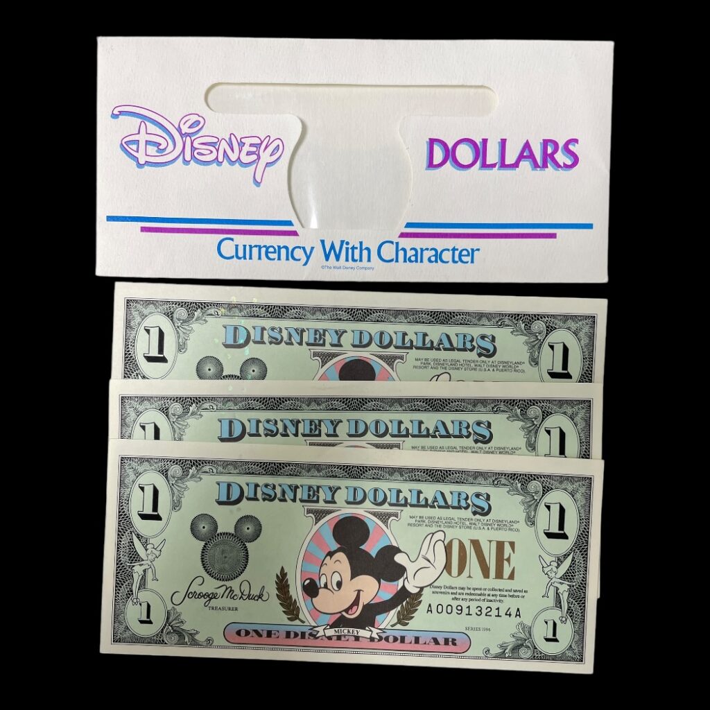 USA 3x1 Disney Dollars Mickey Mouse 1996