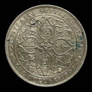 Straits Settlements 1 Dollar 1907 Sølv (.900) Vægt 20,21 gram