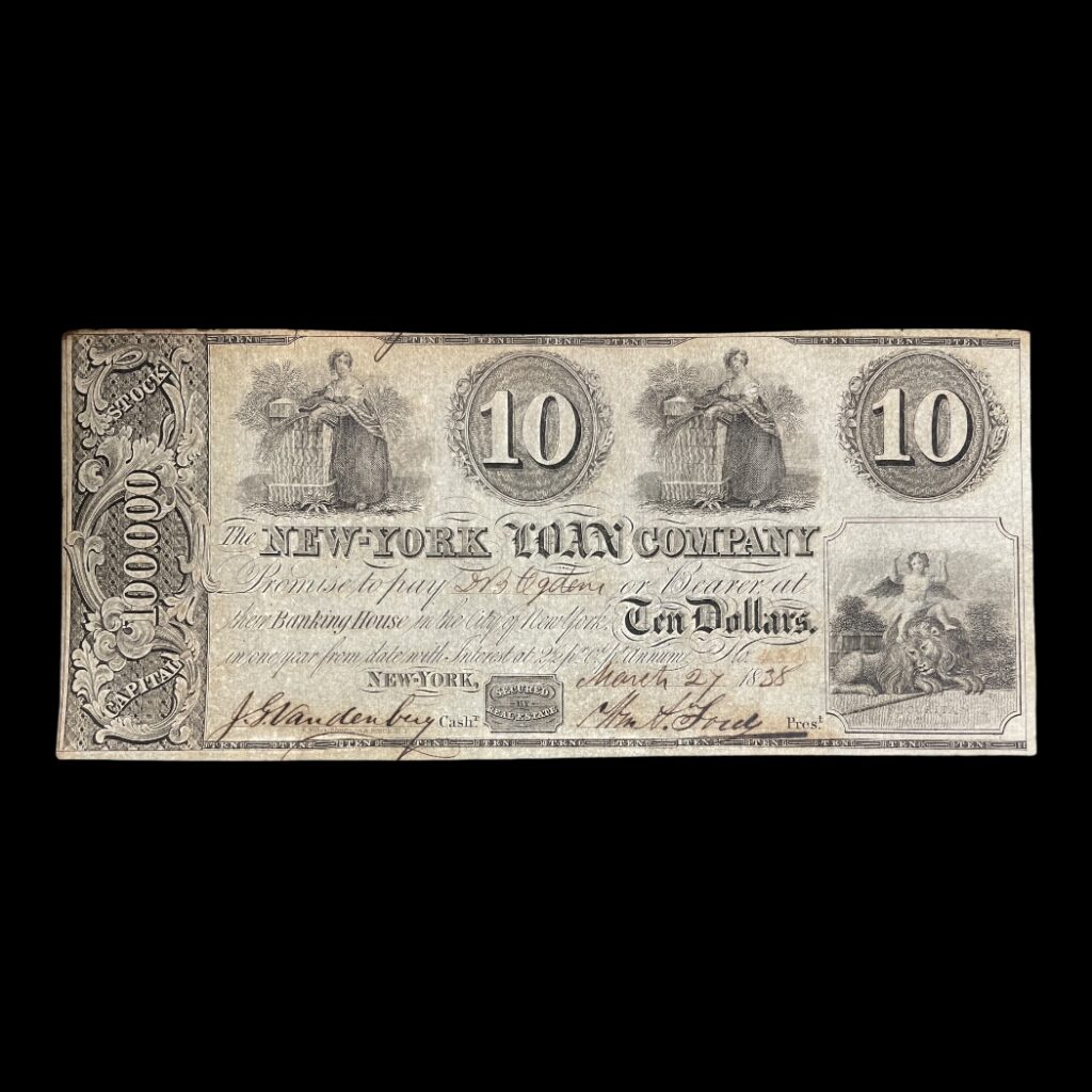 USA 10 Dollars 1838 "The New York Loan Company"