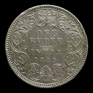 Indien 1 Rupee 1889 B Sølv (.917) Vægt 11,66 gram