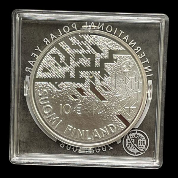 Finland 10 Euro 2007. Polarår År 2007-2008 (Internationalt Polarår) Sølv .925 Vægt 25,50 g